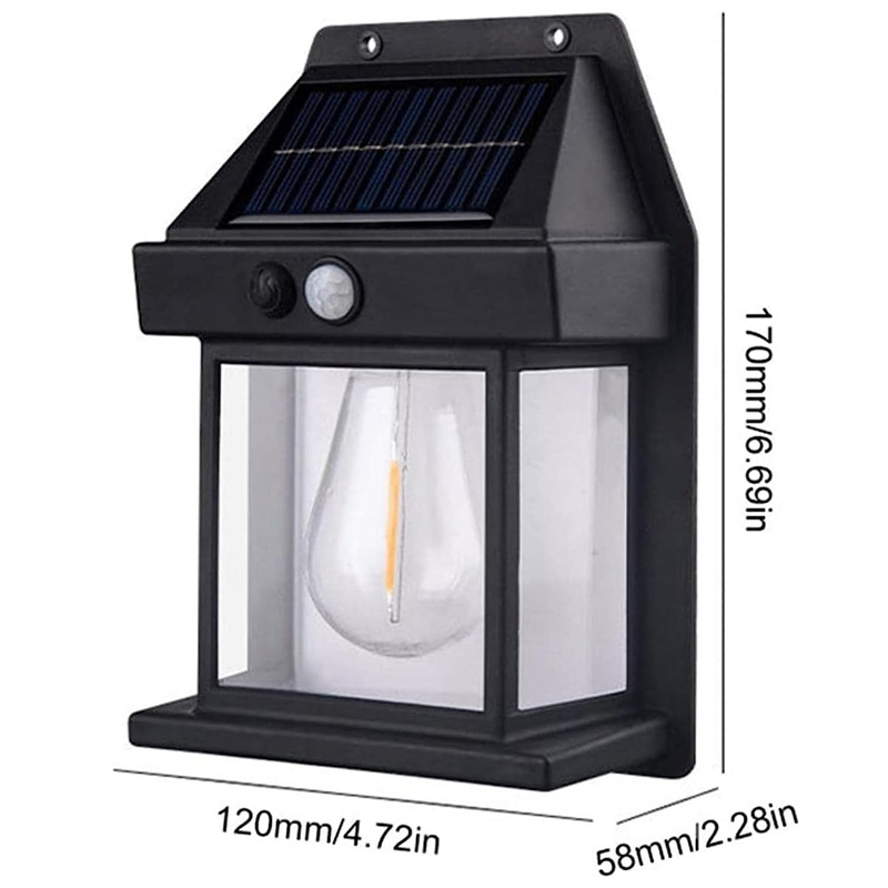 Solar Rechargeable Wall Lamp Outdoor Sensor Lamp Waterproof Tungsten Lamp Modern Minimalist Villa Courtyard Lamp Garden Lamp