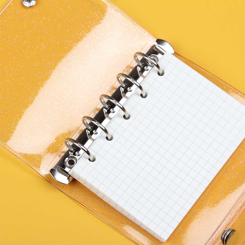 Spot M5 Loose-leAf HAnd Ledger Simple INS Style Glitter Loose-leAf Cover PVC StorAge A8 HAnd Ledger LeAther Loose-leAf