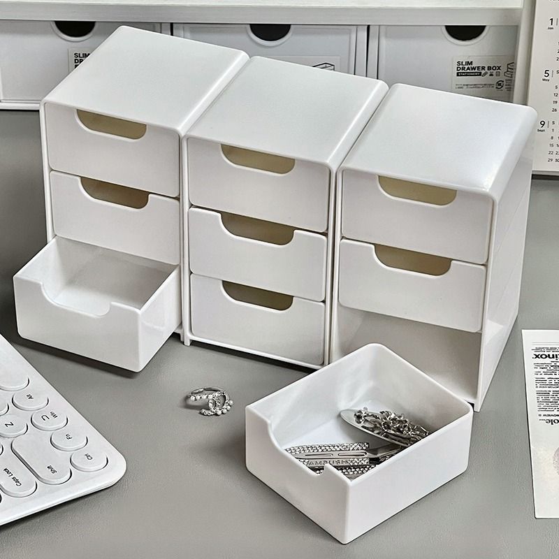 Small Drawer Storage Box Mini Small Storage Box Furniture Office Finishing Artifact Lipstick Drawer Cosmetics