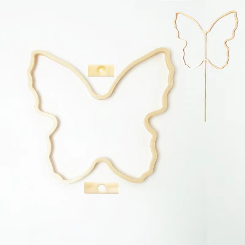 Multi-specification special-shaped plastic round fan fan ring bamboo-like crafts fan rack diy fan bone embroidery embroidery fan accessories