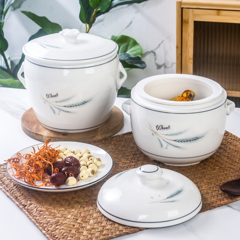 Керамическая кастрюля для супа Миньнань, водонепроницаемая кастрюля для супа, большая кастрюля для тушения курицы с внутренней кастрюлей