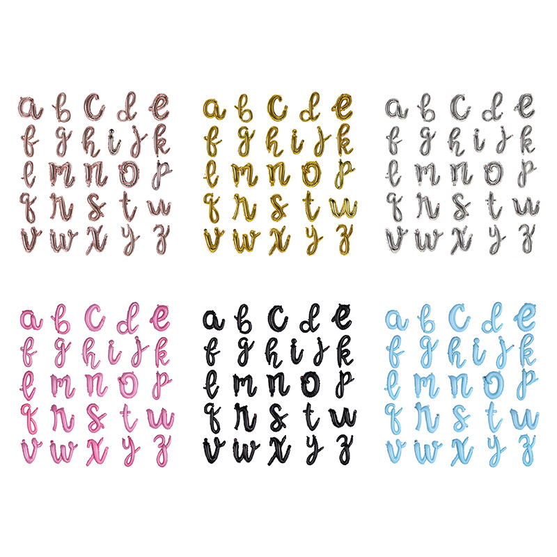 18 дюймов строчные буквы A-Z алюминиевый фольгированный шарик для предложения