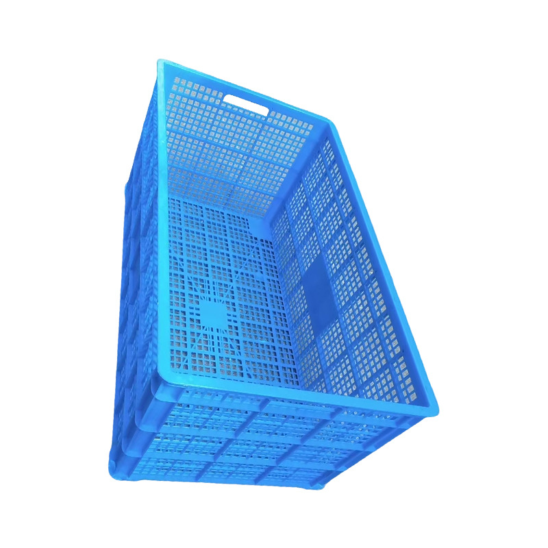 Wholesale of New Pure Material Rectangular Plastic Baskets with Holes for Transport, Specifically for Express Delivery, Direct from Manufacturer in Jiangsu