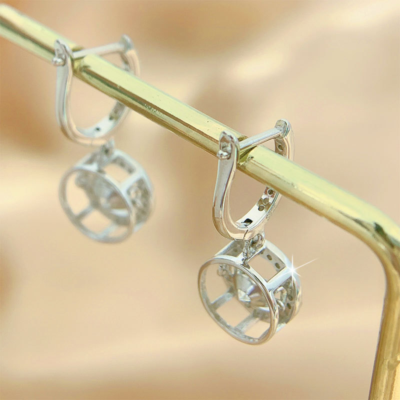 Sterling Silver Beating Heart Earrings Moissanite Smart Earrings Tremella Jewelry Elegant All-match 2022 New Fashionable Gift