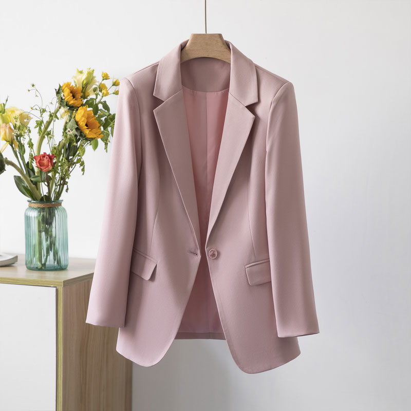 2024 new beige ladies suit jacket casual small suit plus size 100kg can wear temperament suit jacket