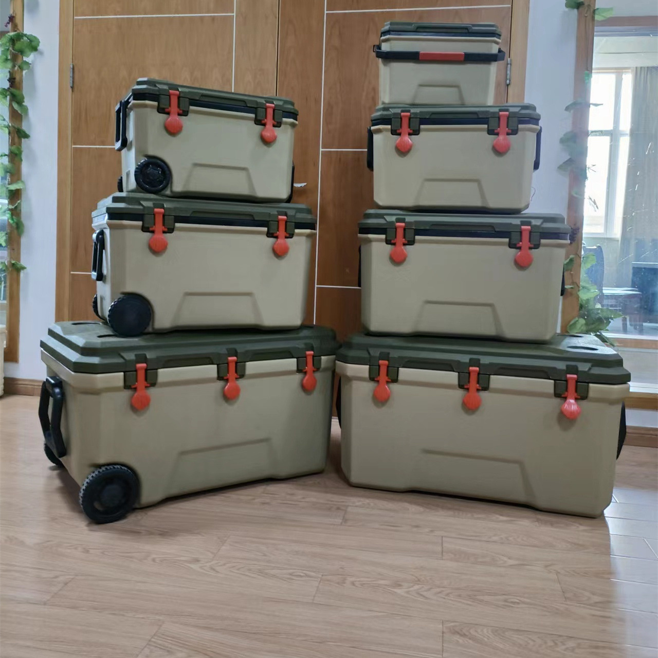 16л36л68л140Л Изолированный холодильник для замороженных продуктов, морской рыбалки, выноса, свежая холодная цепь, ведро со льдом, набор ледяных пакетов