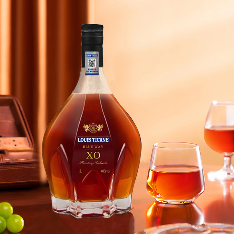French Imported Xo Brandy Foreign Liquor Louis Ticane Haoting Heritage Large Capacity 1000ml Whole Box Gift Box