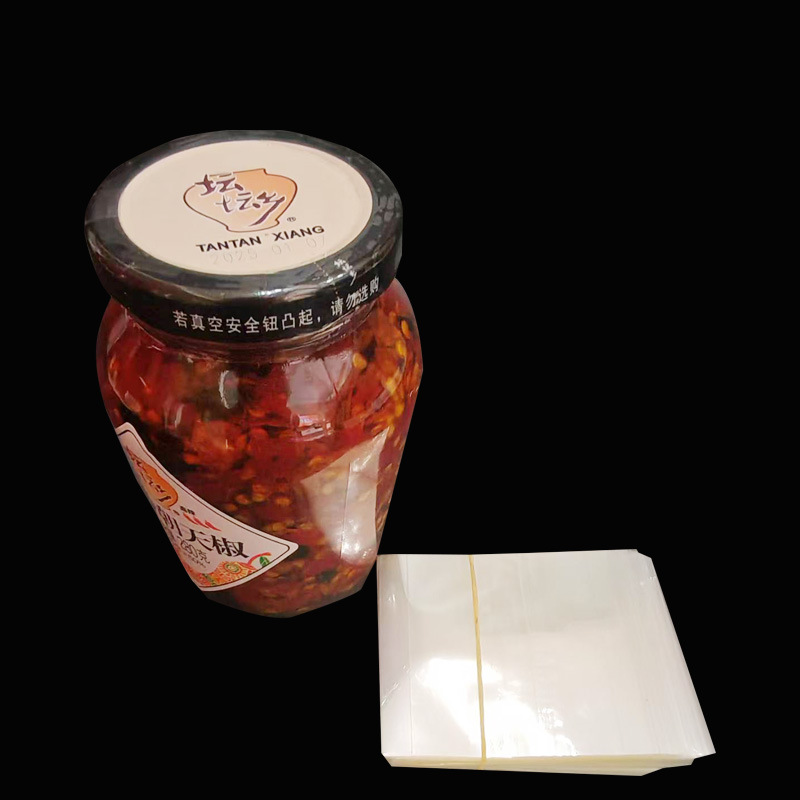 Various Pvc Bottle Mouth Heat Shrinkable Film Pet Bottle Cap Shrinkable Film Easy to Tear Line Printable Environmentally Friendly Pof Packaging Film