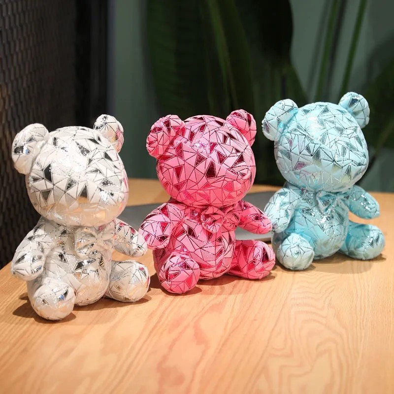 Bronzing Doll Rag Doll Candy Bear Rabbit Stuffed Toy Grabber Doll Wedding Throw Doll Gift Box