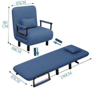 Folding Sofa Bed, Leisure Nap Sofa Bed, Dual-Purpose Folding Sofa, Study Room Two-In-One Single Sofa Bed