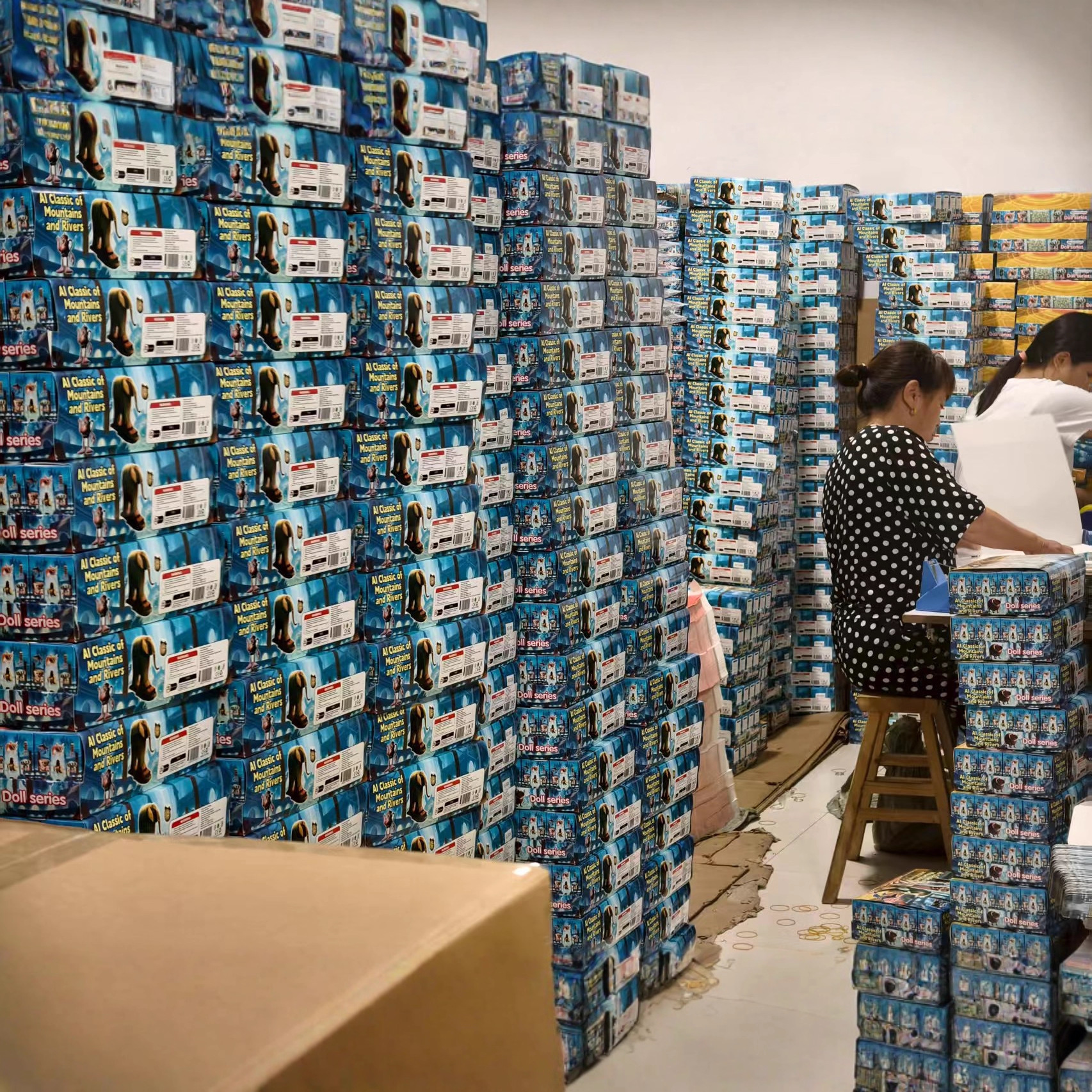 [Exclusive for Foreign Trade] Popular Ai Classic of Mountains and Seas Keychain Doll Blind Box Toy Gift Wooden Stick Man Shark Pendant