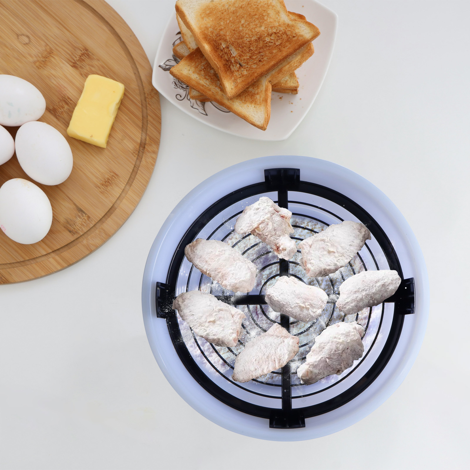 Cross Border New Silicone Batter Bowl Collapsible Batter Bowl Batter Crumb Stir