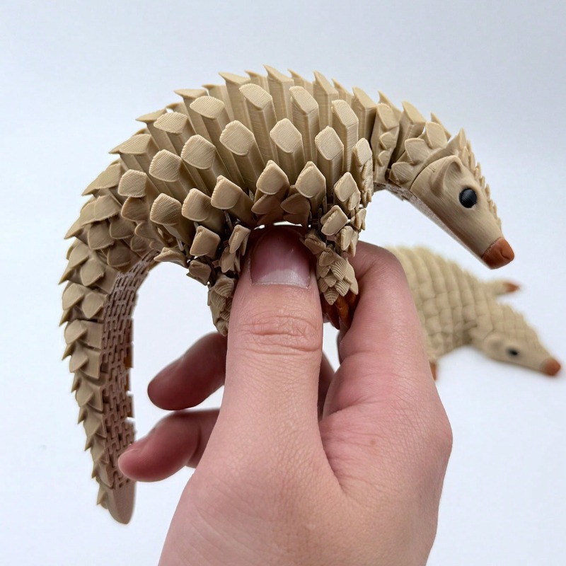 3D printed toy pangolin armored joint decoration figurines model, desktop ornaments and collectibles