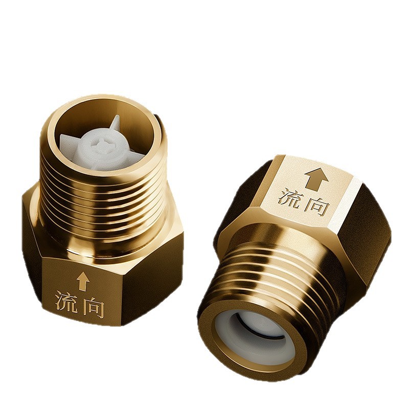 One-Way Check Valve for Bathroom Water Pipes, Toilet Anti-Backflow Valve, 4-Point Check Valve for Water Heater and Water Meter