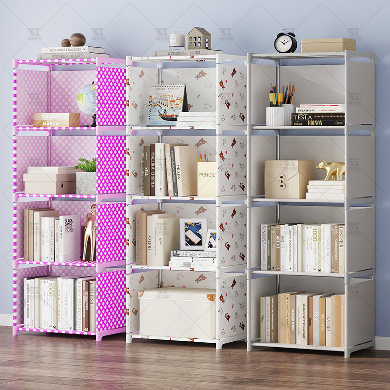 Многоуровневый простой книжный шкаф для детей и студентов креативный шкаф для хранения в прихожей общежития