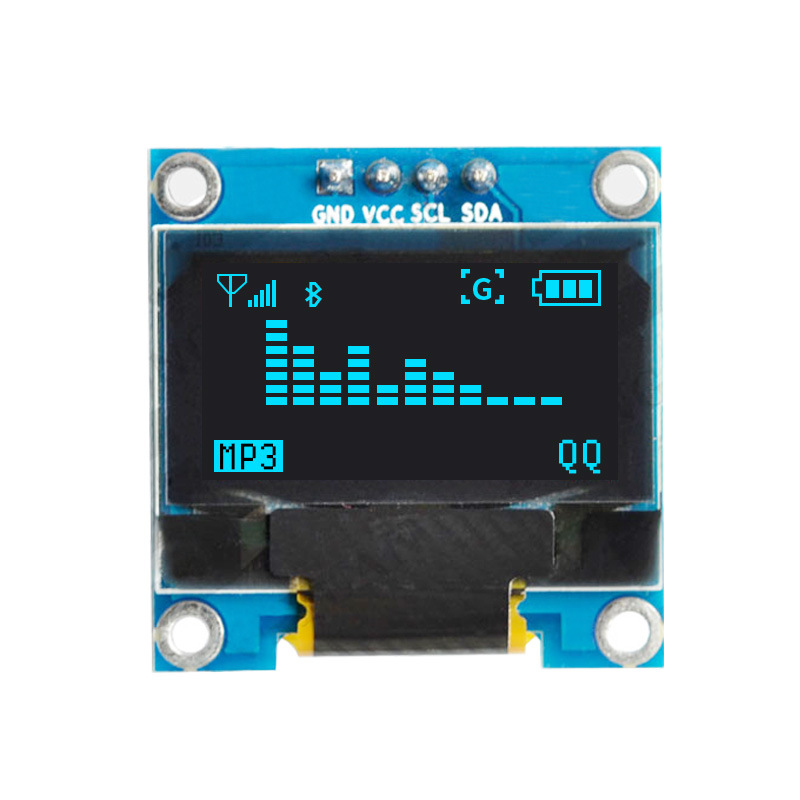 0.96-inch OLED display module 12864 dot matrix SSD1306 monochrome serial port 4-pin IIC interface module