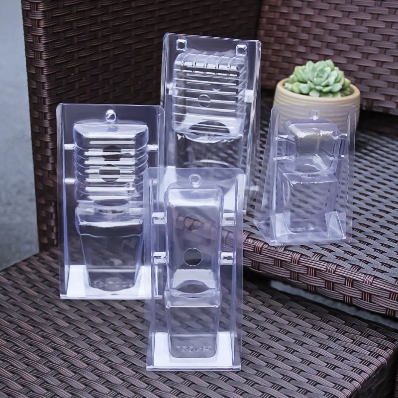 S9 Fleshy 8CM Diameter Flower Seedling Transport Packaging Box Seedling Packaging Box PVCPET Large Blister Box Bubble Shell Square