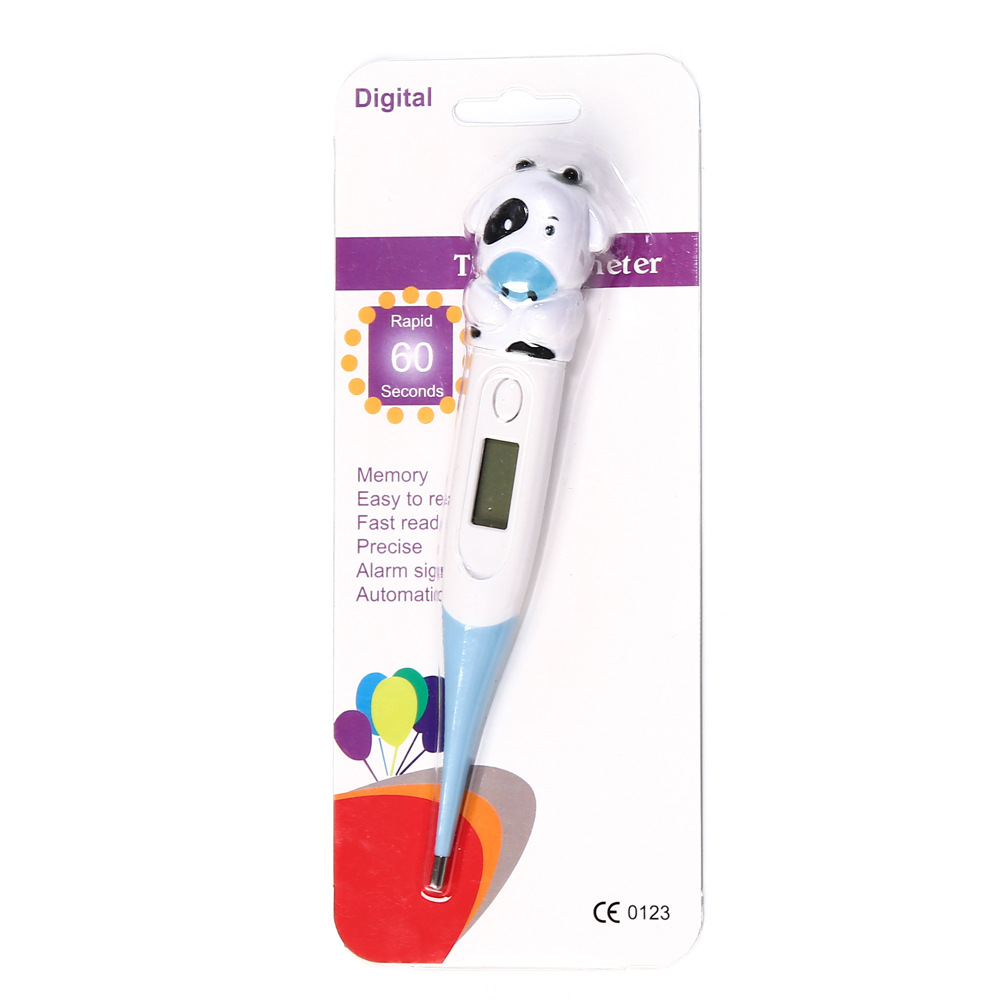 Children's Cartoon Soft-Head Electronic Thermometer Infant and Toddler Adult Thermometer Digital Display Precision Home Thermometer Needle