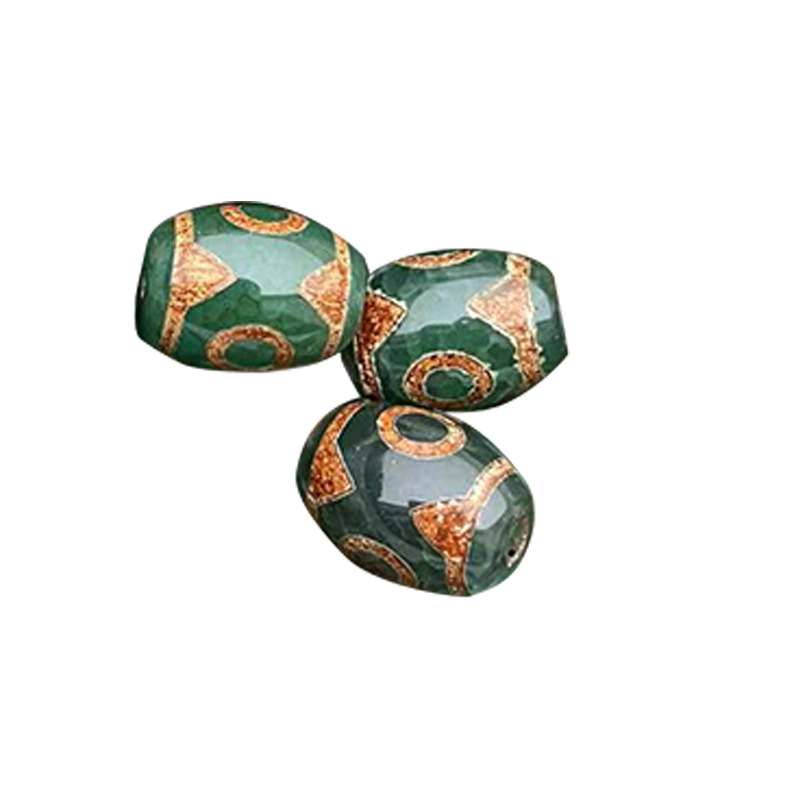 Xizang Tianzhu High-gloss Bright Surface 10✖14mm Three-Eyed God of Wealth Tianzhu Scattered Beads Bodhi Beads Accessories