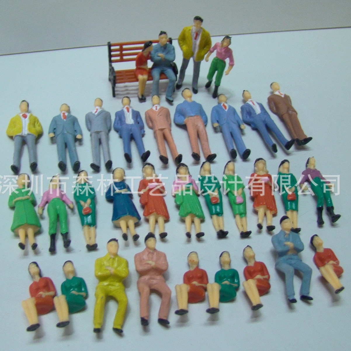 Train sand table model building materials small person micro landscape simulation character model decoration small color person