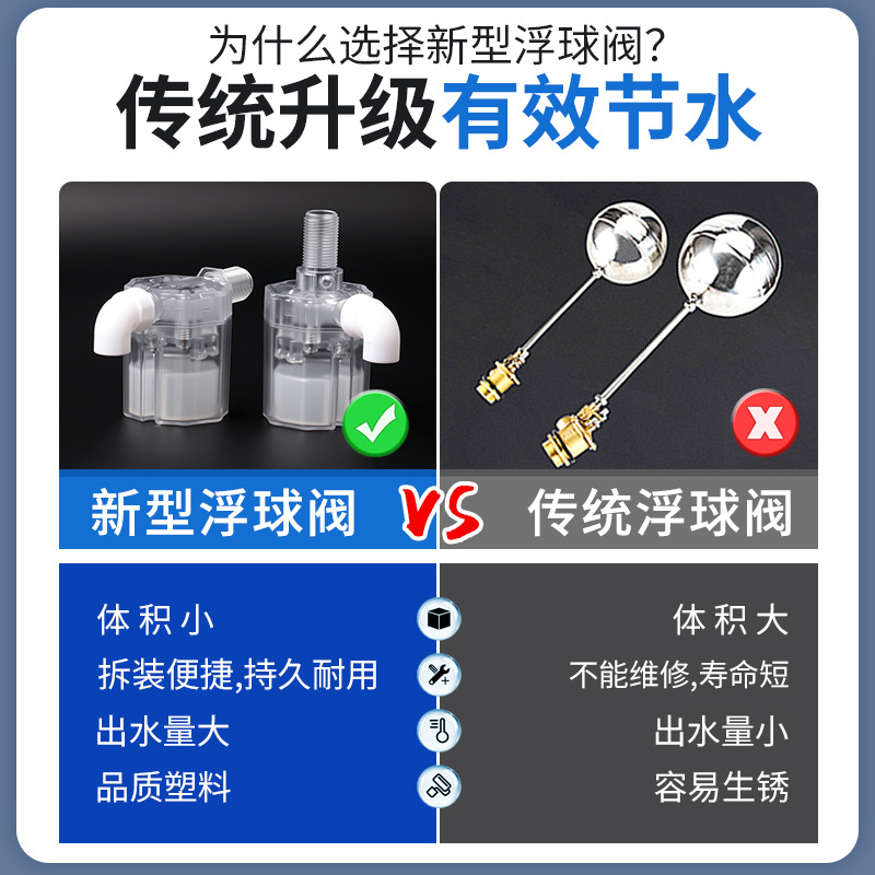 Water Full Stop Valve Water Level Controller Transparent Float Valve Switch Water Stop Valve Water Tower Fully Automatic Water Supply Control Valve