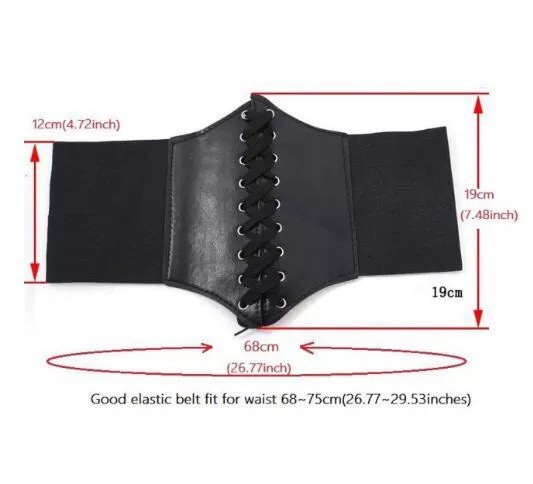 Plastic waist lace-up women's super wide fashion Korean court waist seal women's decorative elastic wide belt in stock manufacturer
