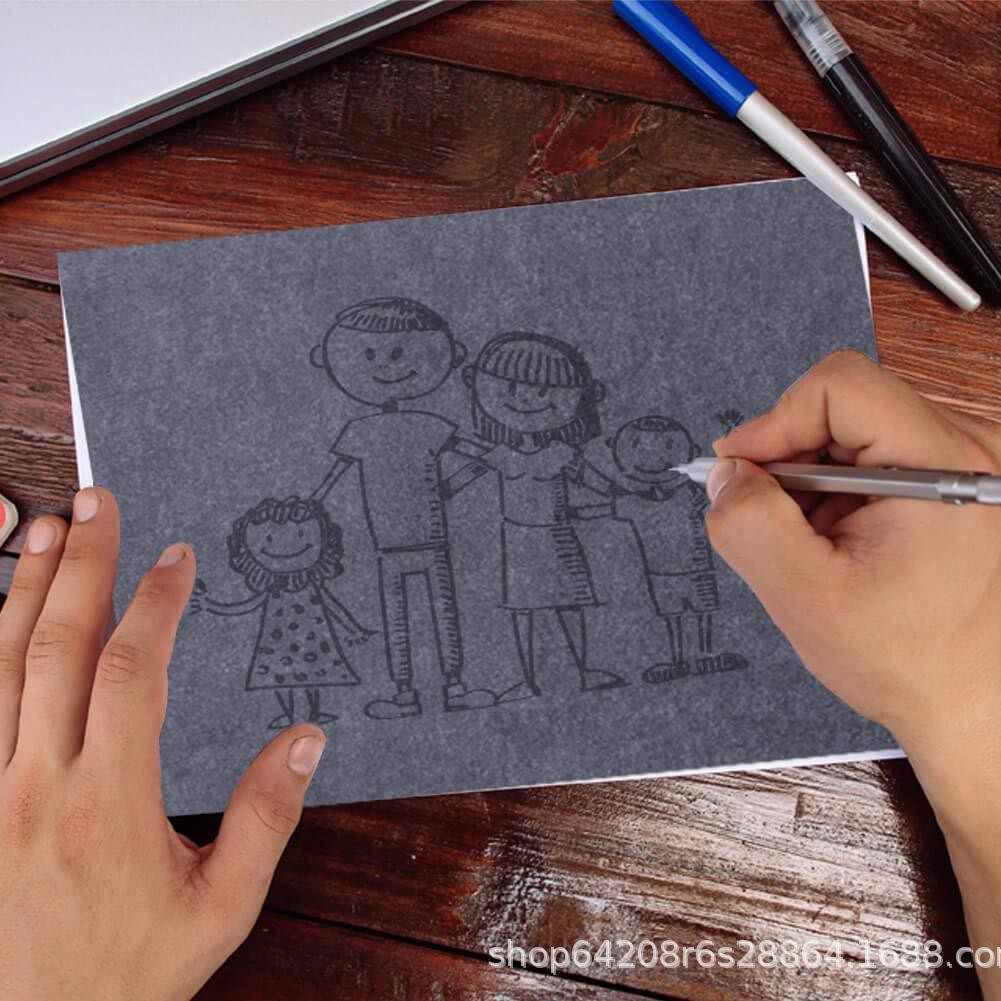 Фабрика графитовая копировальная бумага черная A4 для рисования