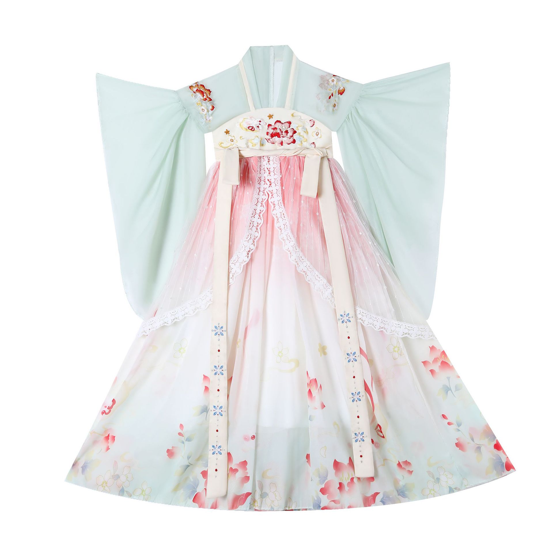 Han Dynasty Girls Summer Thin Chinese Style Kidsren's Super Fairy Tang Suit Skirt Girls Ancient Style Dress 2025 New Style