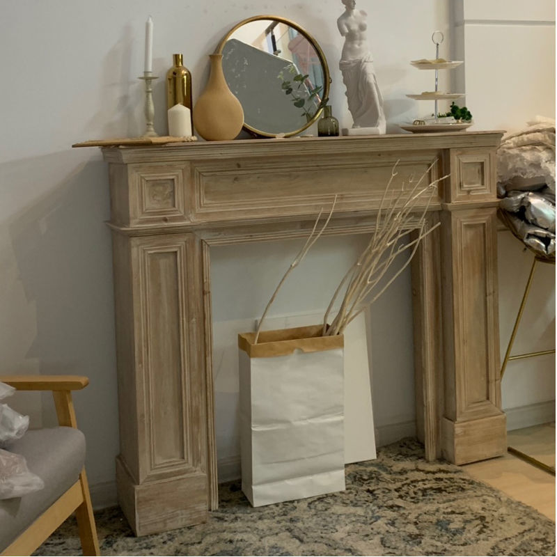 Декоративный шкаф для камина, европейский и американский массив дерева, ретро, французский, простой, свадебная фотография
