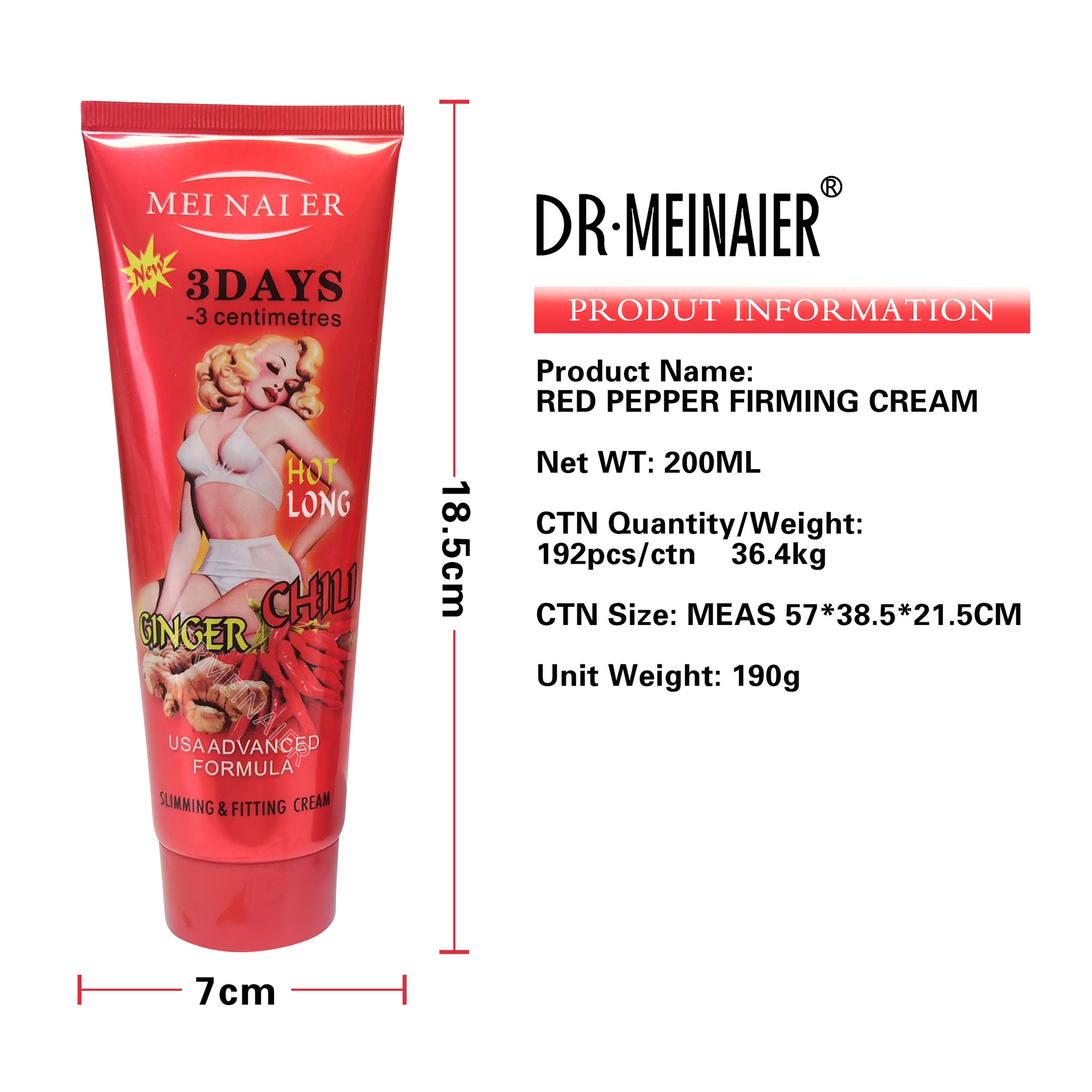 Cross-Border red pepper firming cream ginger fever massage gel firming body care body cream foreign trade Wholesale
