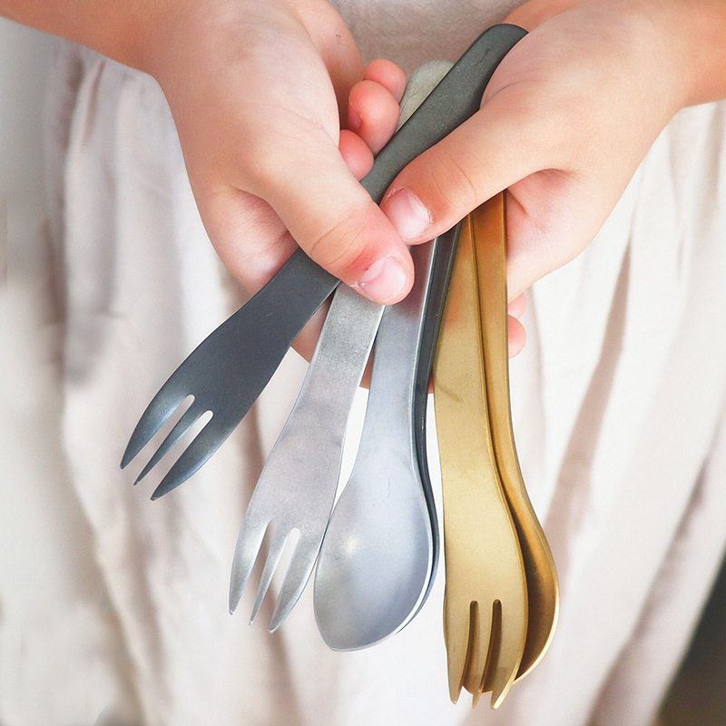 Japanese Snowflake Silver 304 Steel Party Fork and Spoon Commercial Pastry Mooncake Spoon and Fork Ins Mirror Gold Ice Cream Spoon