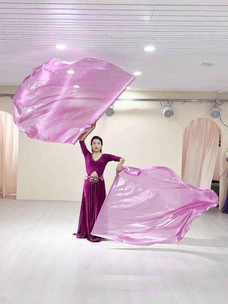 New Stage Costume Props Praise Flag Double Flag Golden White Purple Sports Meeting Props Manufacturer Wholesale