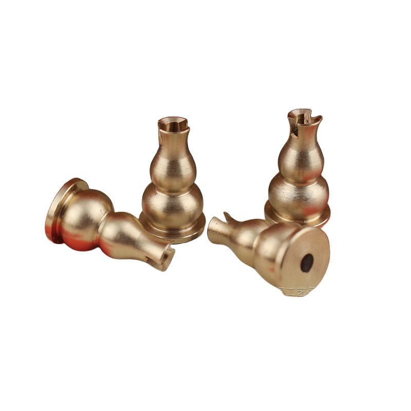 Brass gourd nine-hole incense insert handmade brass gourd incense insert pure copper incense burner gourd incense burner metal crafts