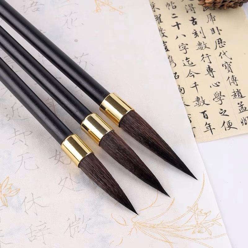 All suitable three free shipping large, medium and small ancient rhyme free shipping champion regular script official script suit gray tail pen brush calligraphy free shipping