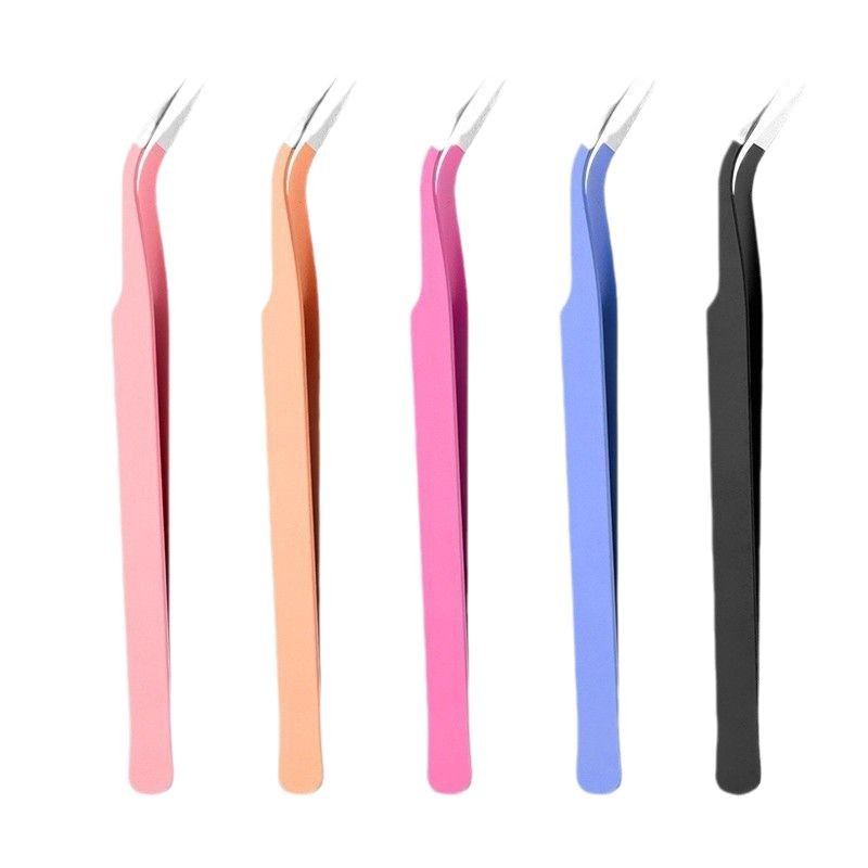 False Eyelash Tweezers Wholesale Eyelash Curler Grafting False Eyelash High Precision Beginner Gold Feather Clip Grafting Eyelash Tweezers