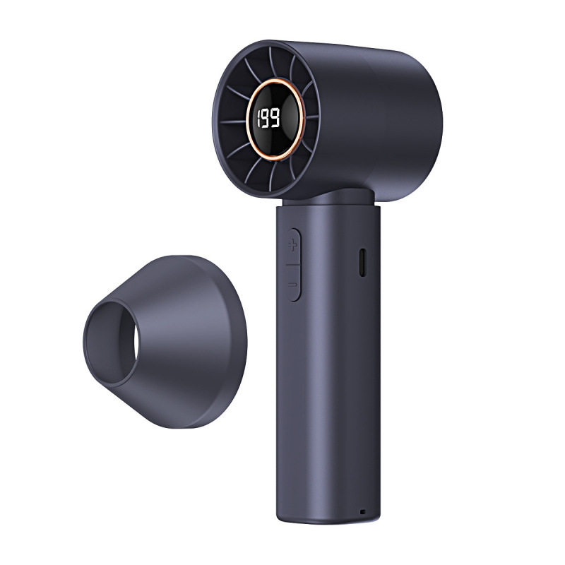 2025 Southeast Asia Cross-Border Popular High-Speed Handheld Small Fan USB Mini Digital Display Bladeless Turbine Fan