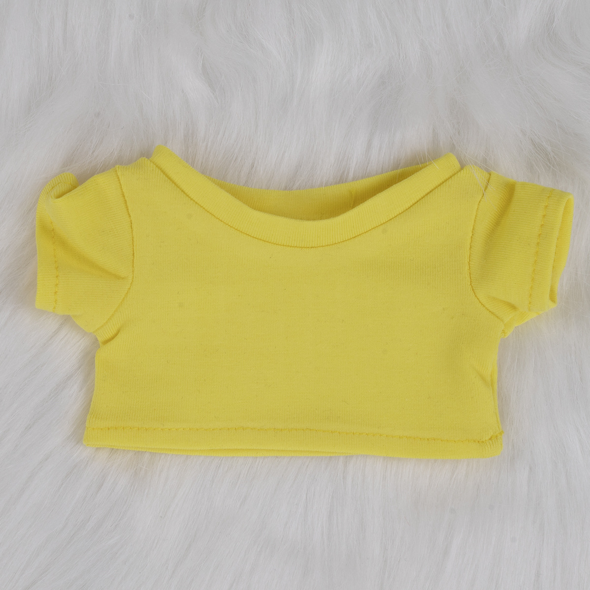 Doll 10/15cm20cm cotton doll black and white short sleeve T-shirt doll doll clothes can add LOGO pattern