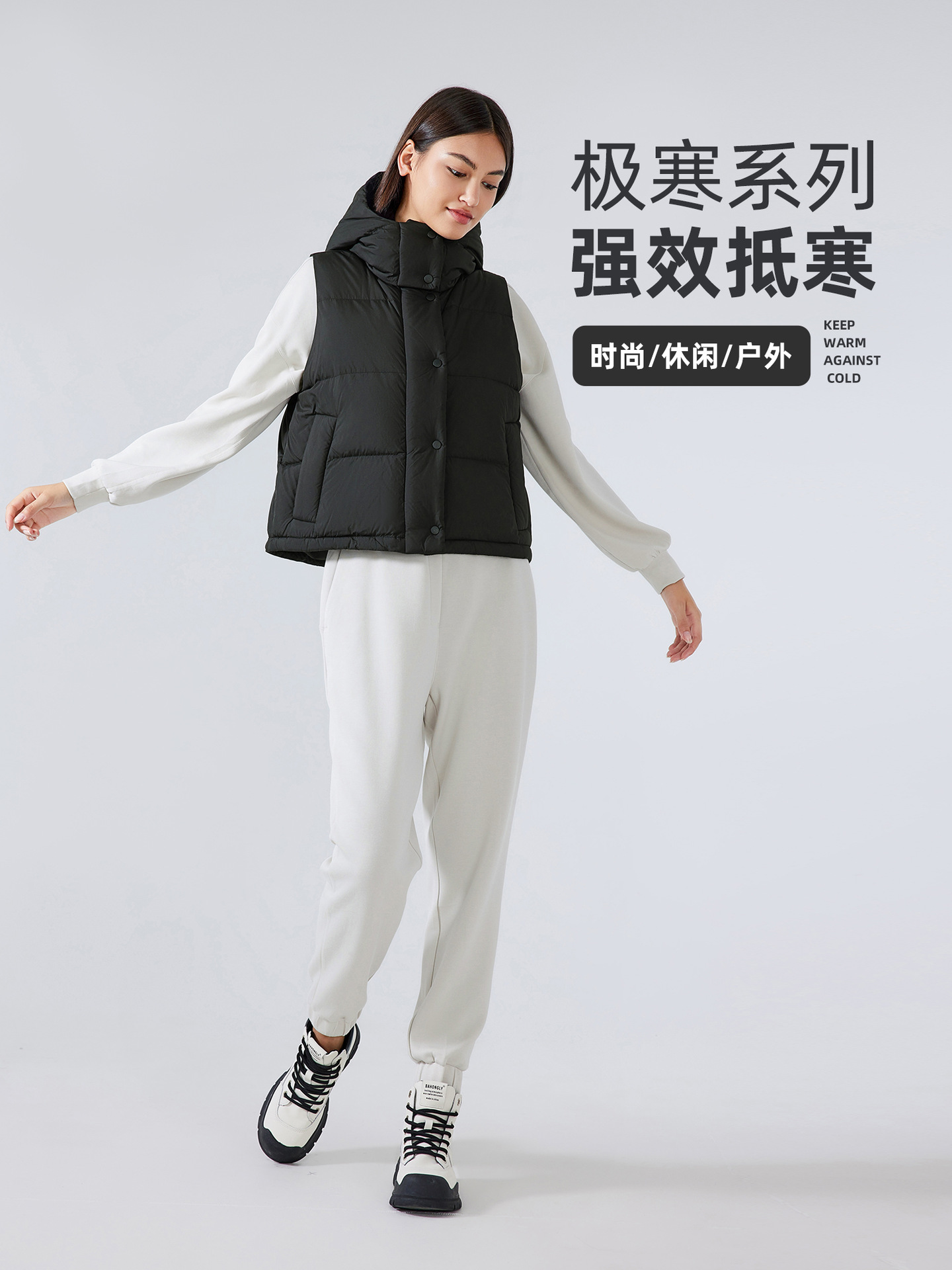 Winter New Stand Collar down Jacket Vest Women's Short Work Clothing Casual Detachable Hooded Warm Jacket Daw159