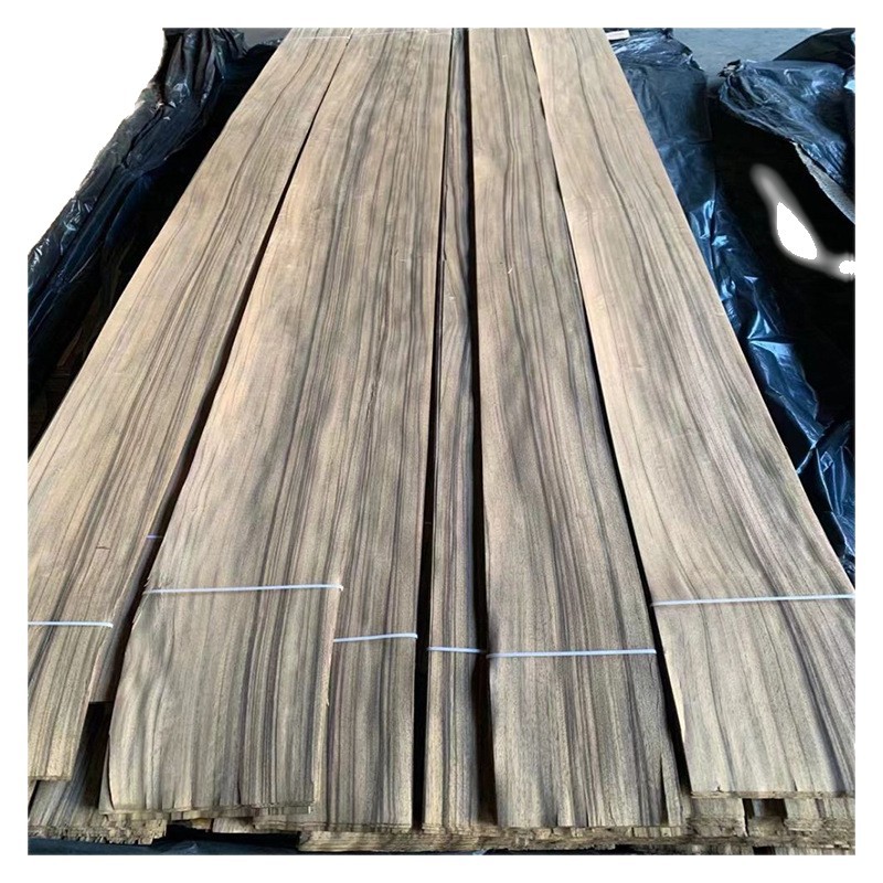 Vertical Striped Ebony Wood Veneer Uv Laminated Board for Wardrobe and Cabinet Doors, Can Be Applied with Non-Woven Fabric on Solid Wood
