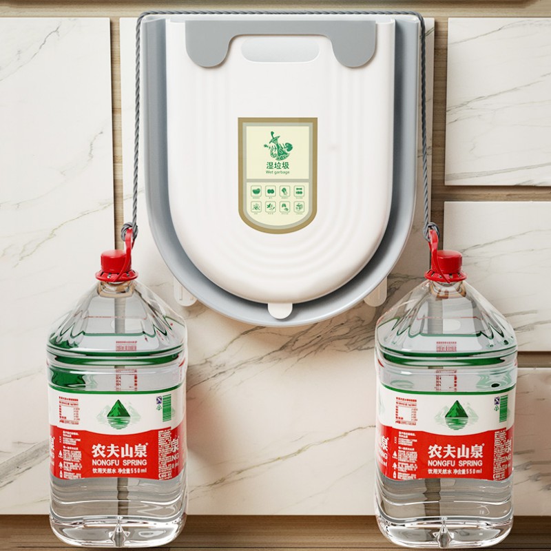 Складное мусорное ведро для дома без сверления, настенное, пластиковое