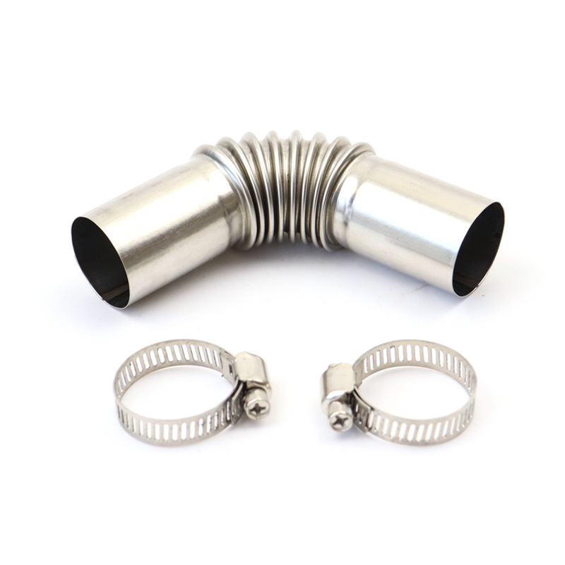 Нержавеющая сталь угловой обогреватель соединитель гофрированная труба выхлопные фитинги