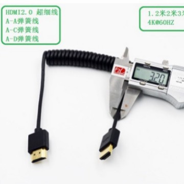 hdmi PU пружинная линия miniHDMI пружинная линия microHDMI пружинная линия OD3.2 4K камера линия