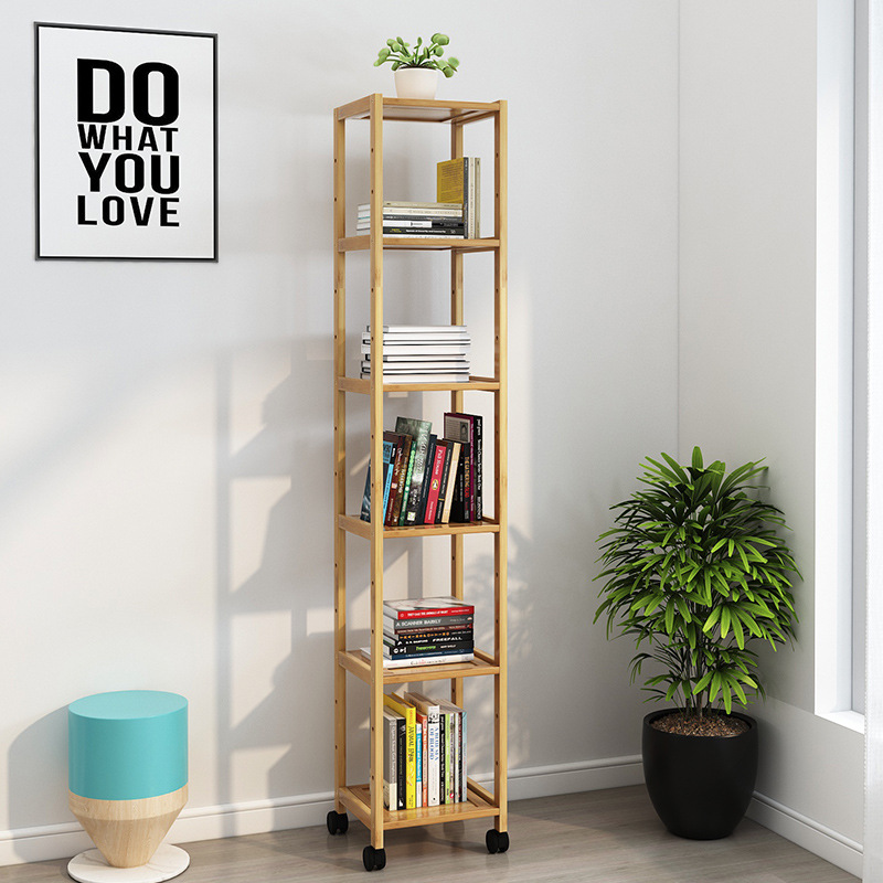 Simple Bookshelf Floor Storage Rack Student Living Room Study Bookcase Multi-layer Table Storage Rack Household Children's Assembly