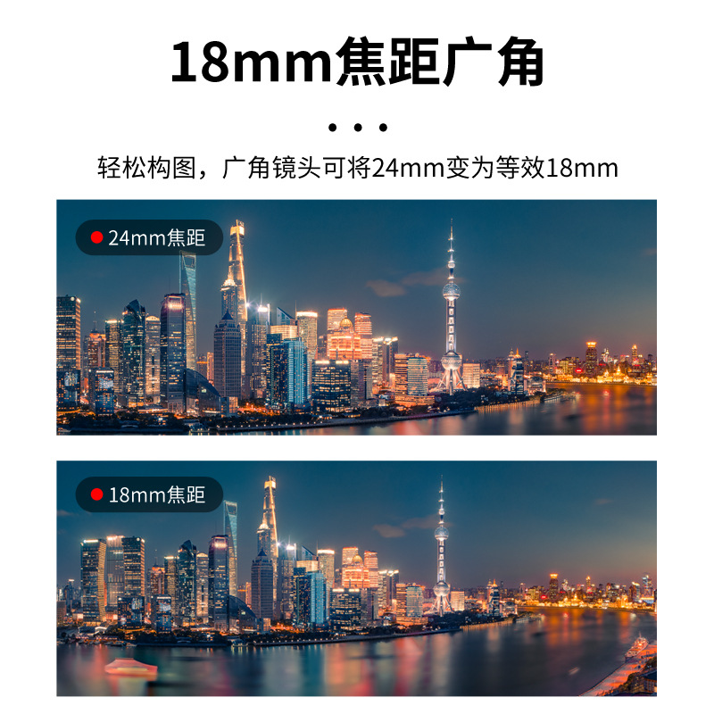 ZV1 wide-angle additional mirror 52MM wide-angle macro two-in-one camera additional mirror ZV-E10 wide-angle macro lens