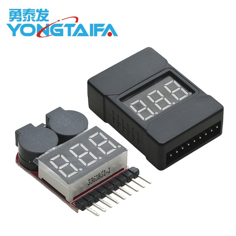 Новый двухвходной индикатор питания 1-8S, низкое напряжение, сигнализация, двухфункциональный зуммер