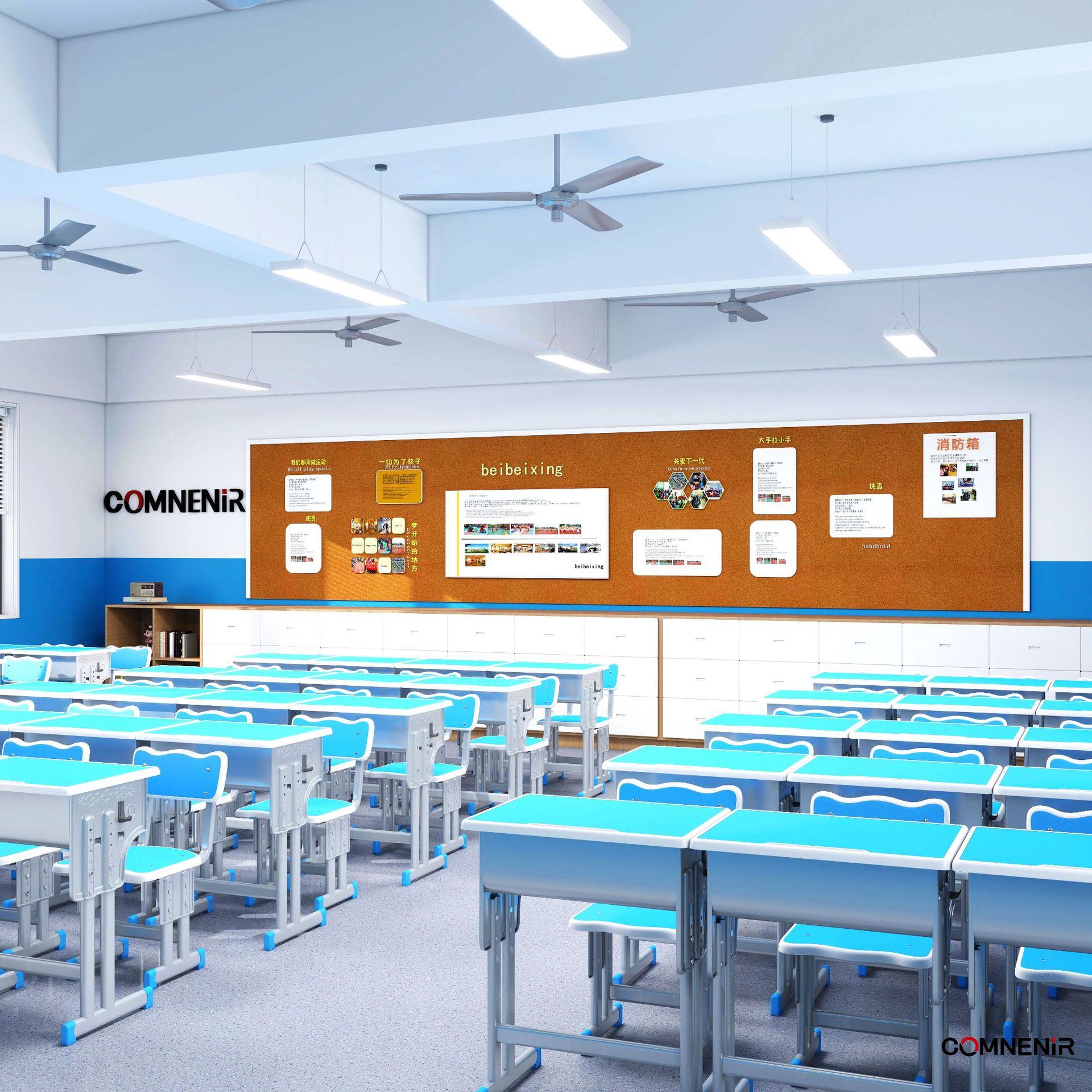 Home Children's Desk Single Desk and Chair Primary and Secondary School Students Desk and Chair Kindergarten Tutoring Class Thickened Training Table