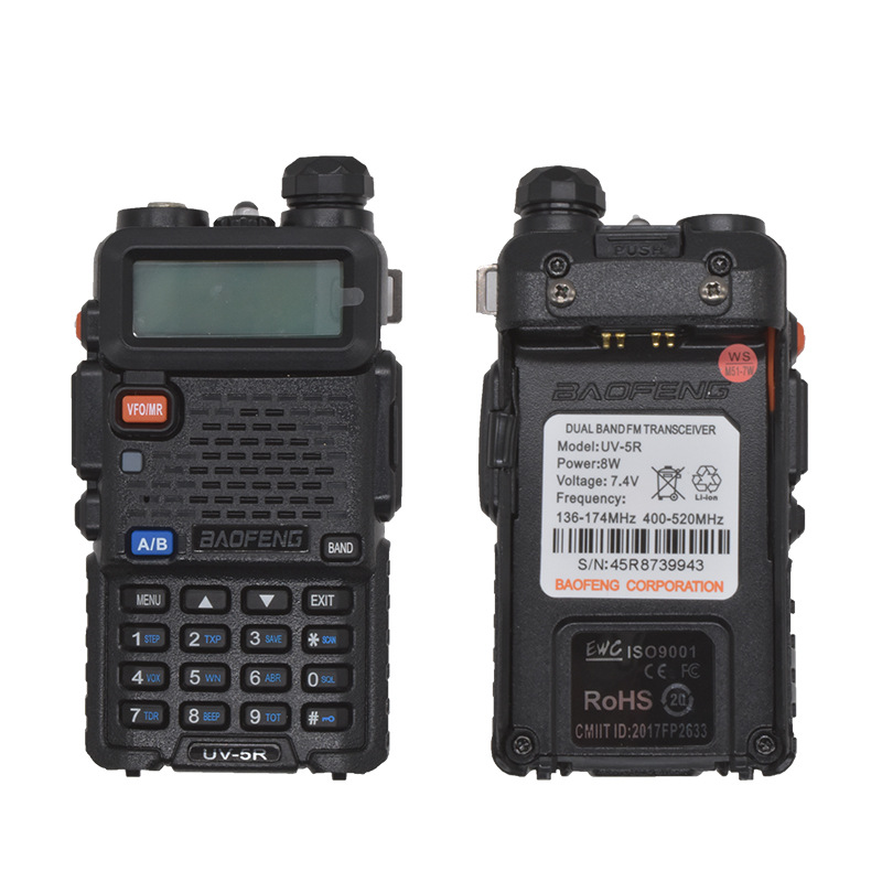 Baofeng Bf-Uv5R Walkie-Talkie 8W Handheld High-Power Baofeng Dual-Stage Fm Outdoor Civilian Self-Driving