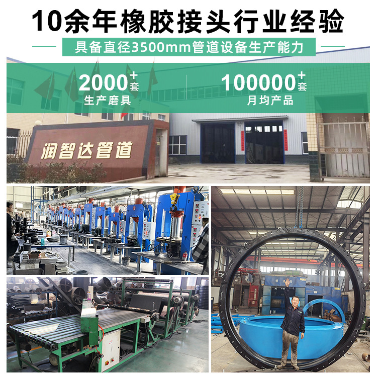 In stock water plant rubber expansion joint damping flexible rubber soft connection stainless steel large diameter rubber soft joint