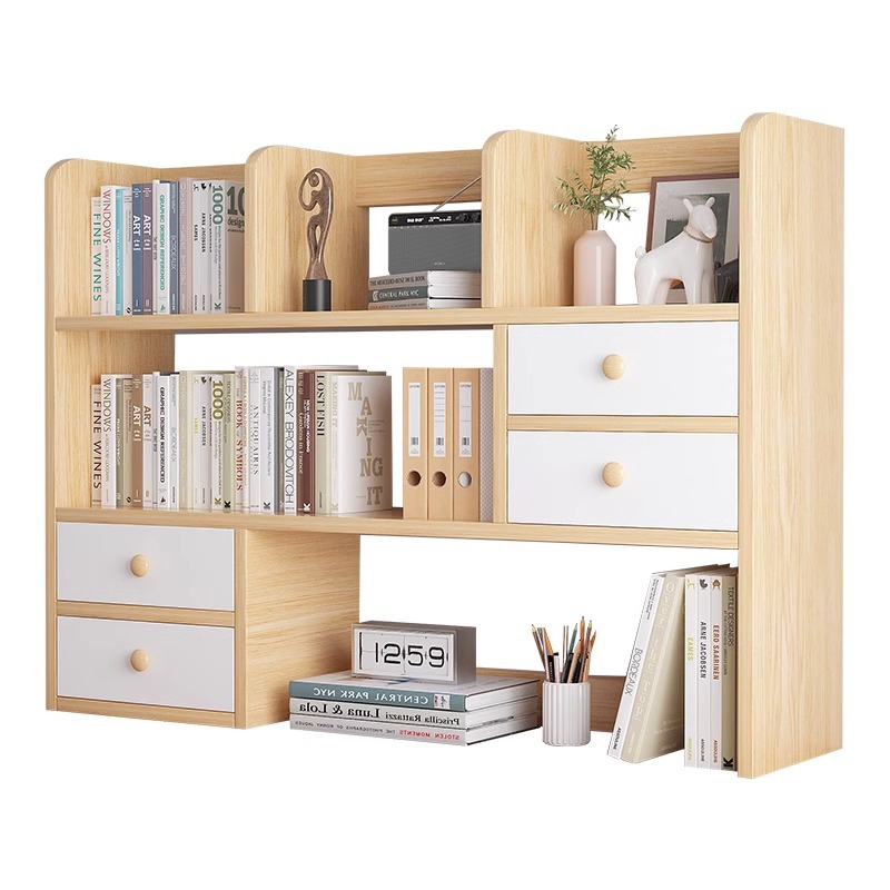 Bookshelf Desktop Storage Rack Simple Student Dormitory Multi-layer Storage Rack Office Desk Layered Rack Table Small Bookcase