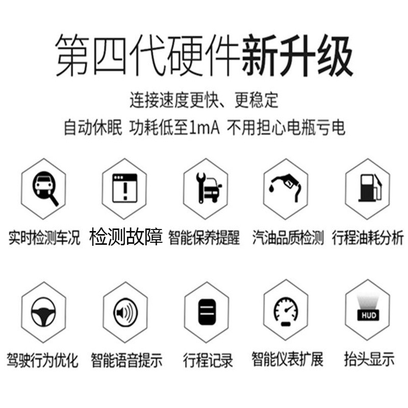 Car fault detector obd driving computer decoder obd diagnostic instrument annual examination test mobile phone version of the vehicle pass